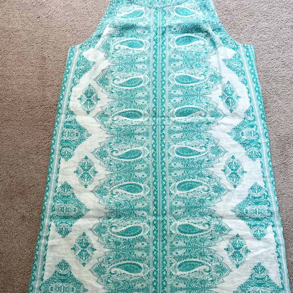 J. Jill Aqua and White Floral Dress